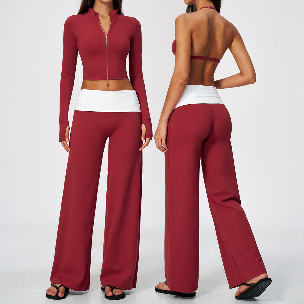 Zip Jacket Wide Leg Pants 2 Pi - Yoga For Fitness review and price