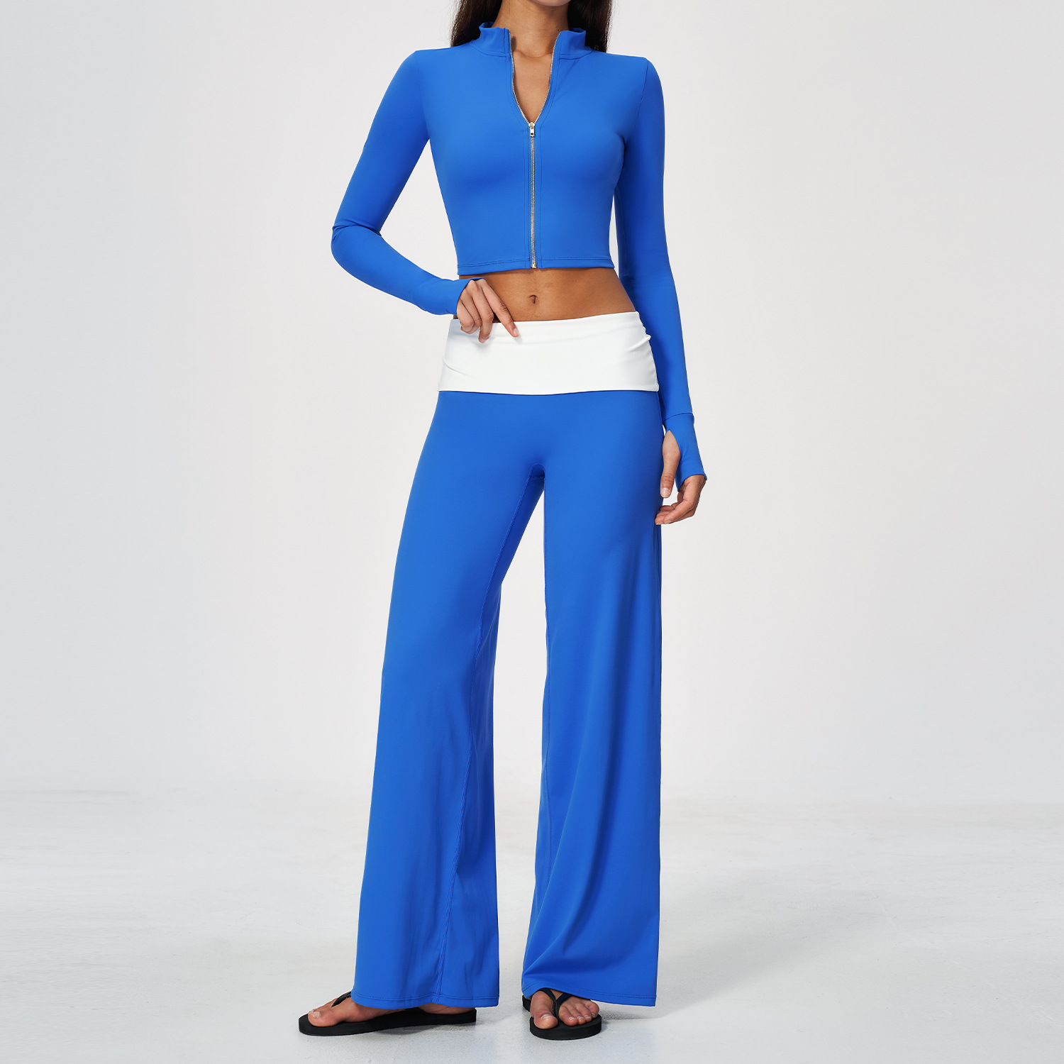 Zip Jacket Wide Leg Pants 2 Pi - Yoga For Fitness review and price