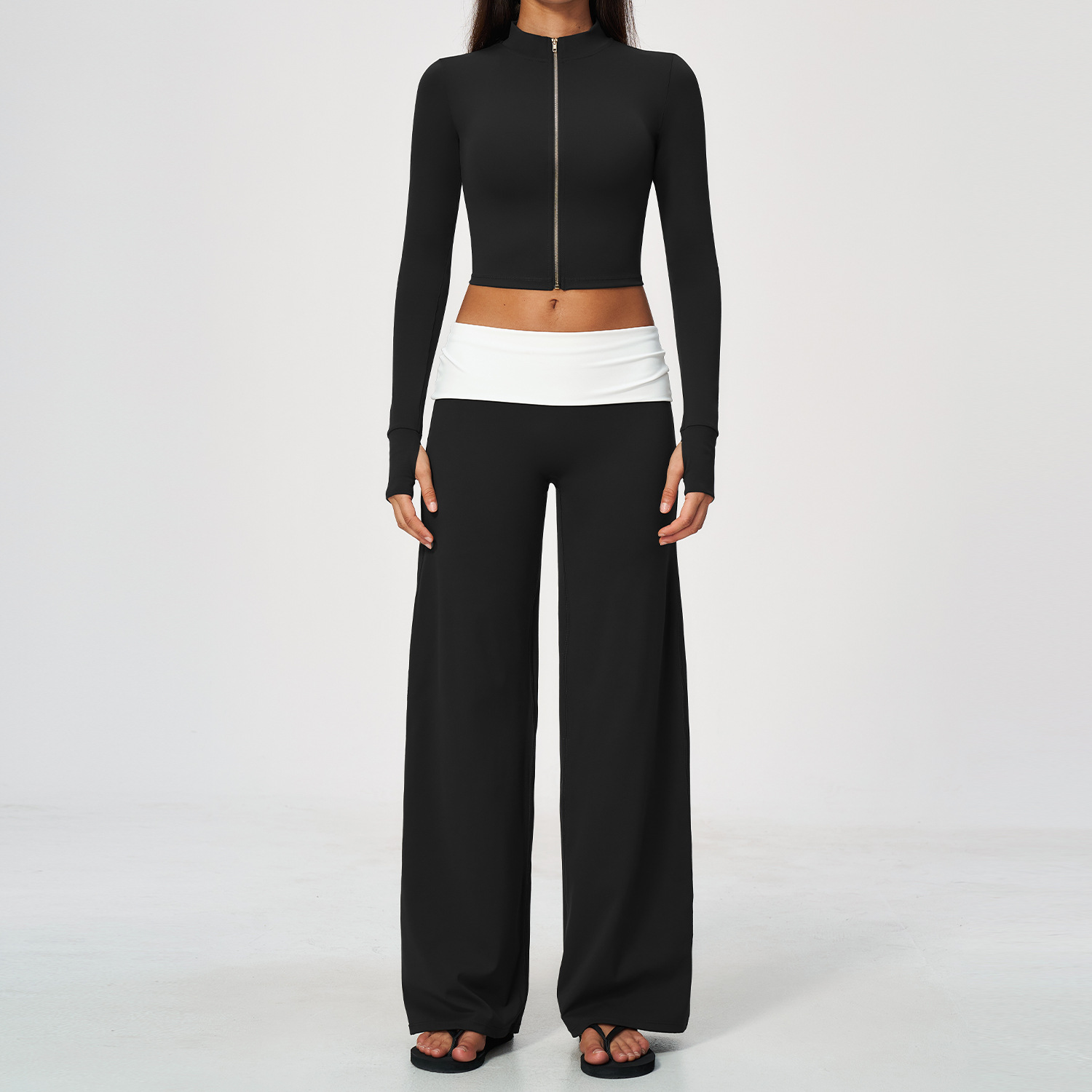 Zip Jacket Wide Leg Pants 2 Pi - Yoga For Fitness review and price