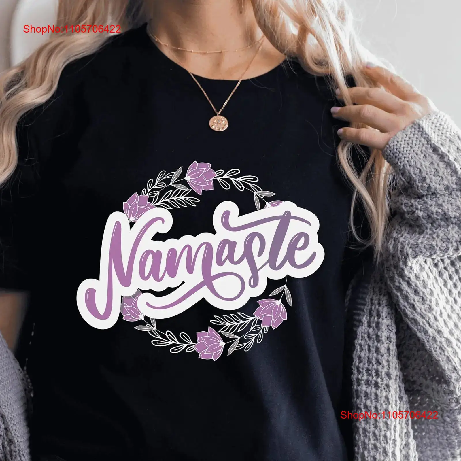 Namaste Purple T Shirt Yoga Te - Yoga Fitness Teacher review and price