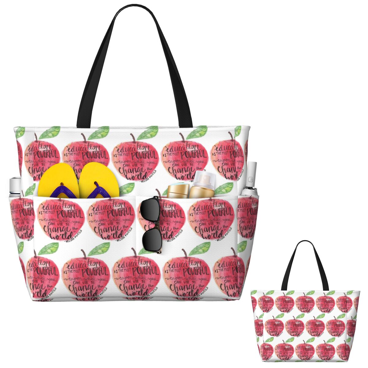 Teacher Quote Beach Tote Bag S - Yoga Fitness Teacher review and price