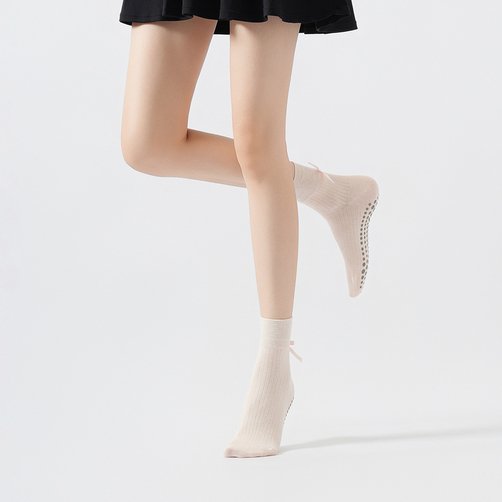 Cute Bowknot Yoga Socks Girls  - Yoga For Fitness review and price